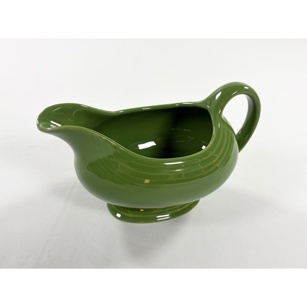 Vintage Fiesta Green Gravy Boat Sauce Boat Homer Laughlin Fiestaware USA